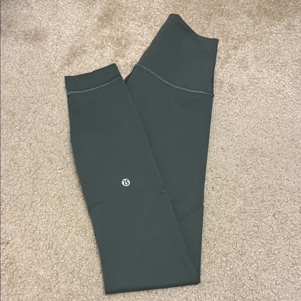 Lululemon Wundertrain Dark Green Leggings